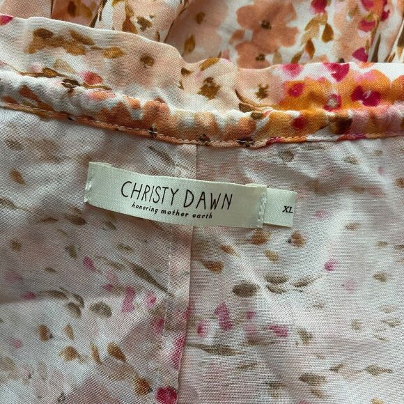 Christy Dawn XL Adeline Dress Sunset Gladiola Printed Vneck Babydoll - Picture 2 of 12